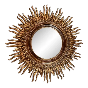 Vintage 1980s Sunburst Gilded Mirror