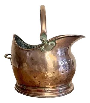 Antique Victorian Copper Helmet Coal Scuttle, 1880