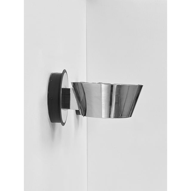 1970s Wall Lights in Chrome and Frosted Glass, France, 1970, Set of 2 For Sale - Image 5 of 8