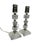 1940s Vintage French Art Deco Cut Crystal Chrome Stacked Candlestick Lamps a Pair For Sale - Image 5 of 8