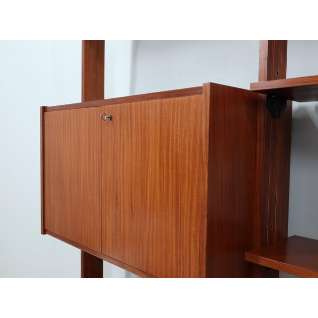 Teak Modular Wall Unit with Drop-Front Bar, 1950s For Sale - Image 11 of 16