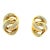 Vintage 2 Carat Diamond Swirl Earrings in 14k Yellow Gold With Omega Backs, A Pair For Sale