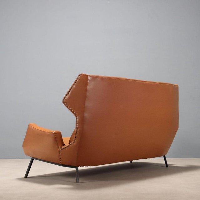 Vintage Leatherette 3-Seater Sofa, Italy, 1960s For Sale - Image 13 of 15