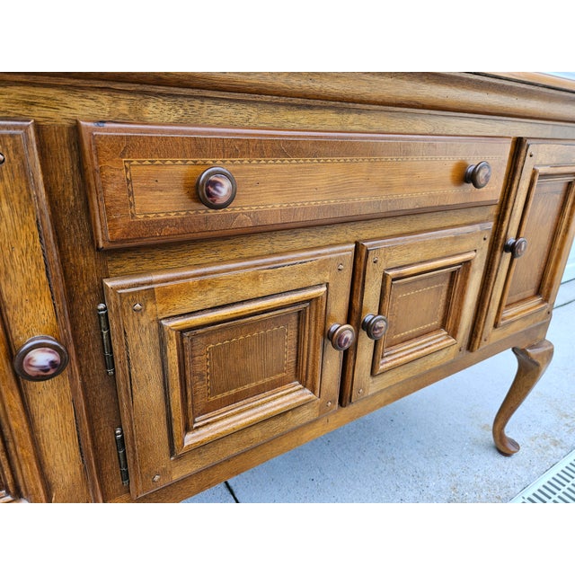 Wood Alexander Julian Mahogany Sideboard Buffet With Brass Rail For Sale - Image 7 of 14