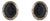 14k Gold 6.97ct Bold Deep Blue Sapphire Stud Earrings With Black Rhodium For Sale