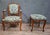 Wood Set of Late 20th Century Cherry Wood Cabriolet Armchair and Ottoman For Sale - Image 7 of 8