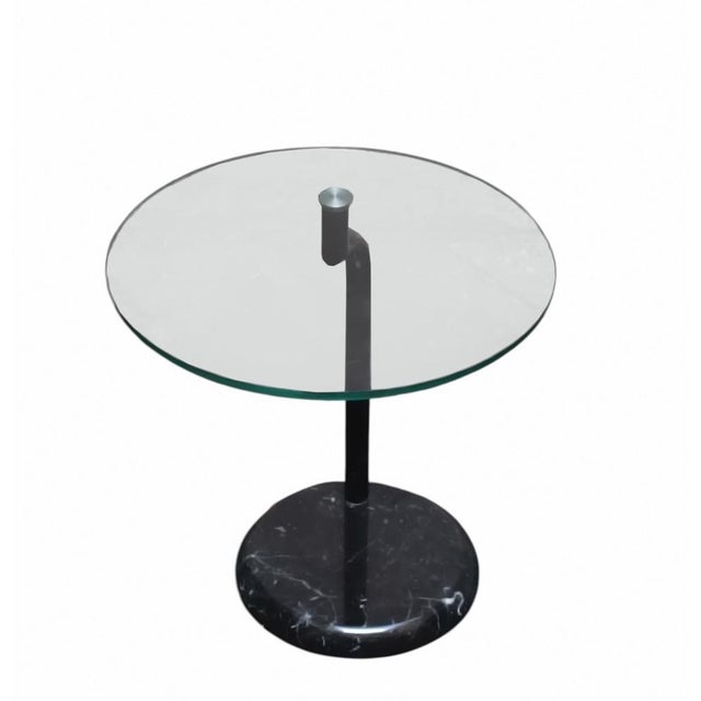 Coffee Table with Marble Base and Revolving Glass Top, Italy, 1980s For Sale - Image 6 of 7