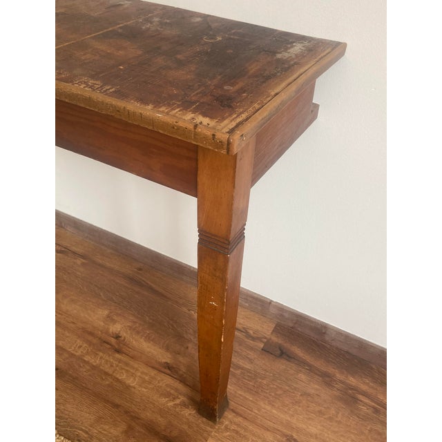 Rustic Pine Console Tables, France, Set of 2 For Sale - Image 4 of 15