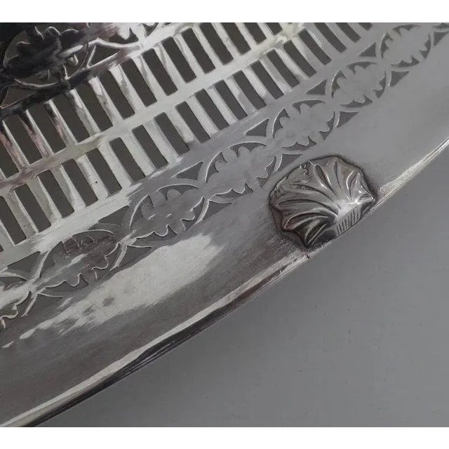 Early 19th Century Old Sheffield Oval Bowl Basket c 1800 For Sale - Image 5 of 9