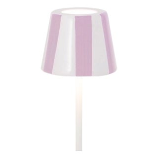 Zafferano Ceramic Pink Striped Shade for Poldina Micro Lido Lamp For Sale