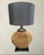 Serena & Lily Vintage Round Jute Coastal Regency Brown Wood Base Table Lamps- A Pair For Sale - Image 4 of 5