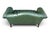 Vintage English Chippendale-Style Forest Green Tufted Leather Camelback Settee For Sale - Image 14 of 15