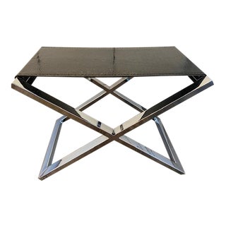 Mid Century Modern Chrome Stool For Sale