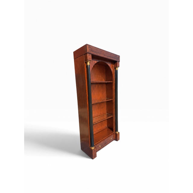 Maitland - Smith Maitland-Smith Neoclassical Empire-Style Illuminated Mahogany Bookcase For Sale - Image 4 of 14