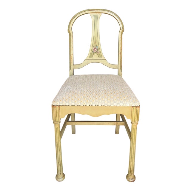 Small Antique French Painted Side Chair For Sale