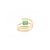 14k Yellow Gold Octagon Cut Emerald & Diamond Spring Ring Size 5.5 For Sale - Image 4 of 10