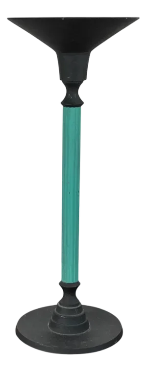 Postmodern Metal Candleholder, 1980s