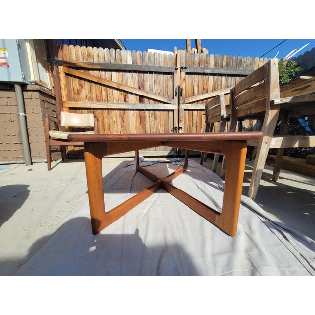 1960s Kd Furniture MidCentury Teak Coffee Table With CrissCross Table