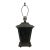 1940s Pagoda Metal Earthy Color Faux Painted Lamp For Sale