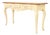 Ethan Allen French Country Cream Lacquered Maple Top Console Table For Sale