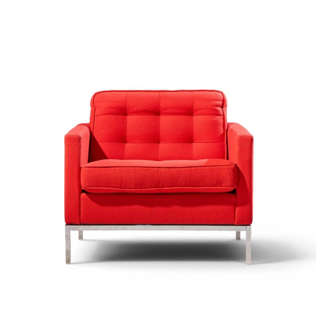 Mid 20th Century Florence Knoll Mid Century Relaxed Cube Club Lounge Chairs - Pair For Sale - Image 5 of 12