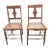 A Pair of Late Victorian Walnut Inlays and Cane Seat Side Chairs For Sale