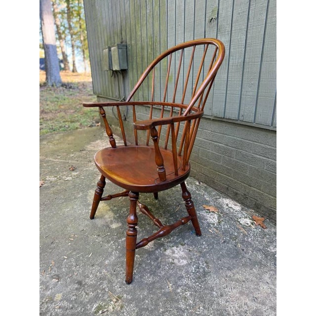 Mid 20th Century Vintage Stickley Sack Back Windsor Armchair For Sale - Image 5 of 17