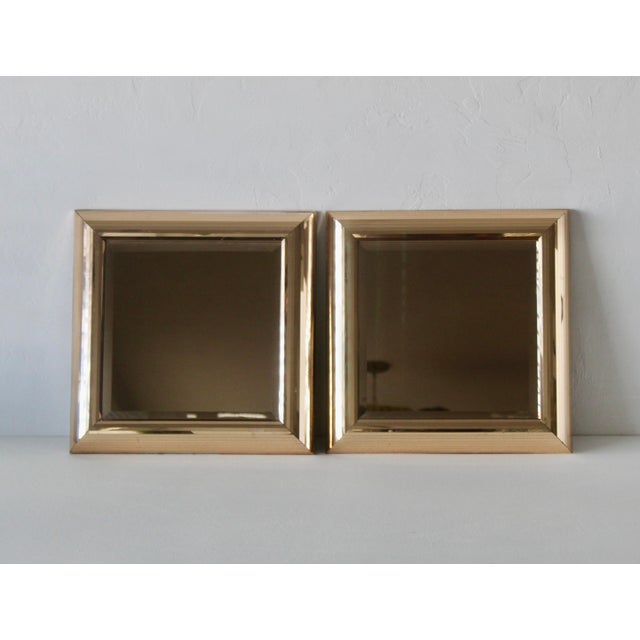 Original Windsor Art of California Disco Ball Gold Square Mirror Vintage- A Pair For Sale - Image 12 of 16