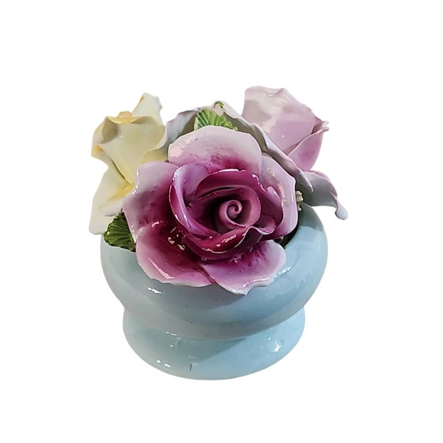 1950s Porcelain Flower Basket Trio - Thorley China and Napcoware For Sale - Image 10 of 12