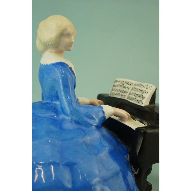 20th Century Ceramic Sculpture of Lady on a Piano by Bertold Loffler for Wiener Keramik in Powolny, Austria For Sale - Image 17 of 18