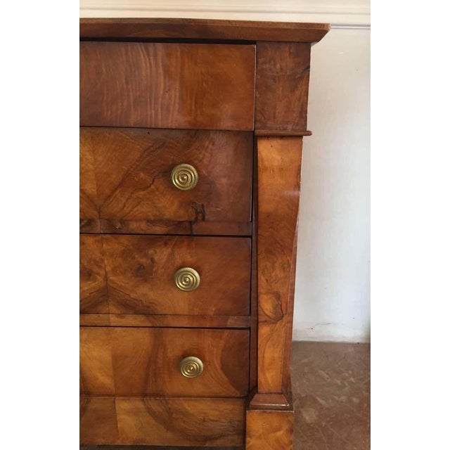 19th Century 19th Century French Empire Walnut Commode Dresser For Sale - Image 5 of 6
