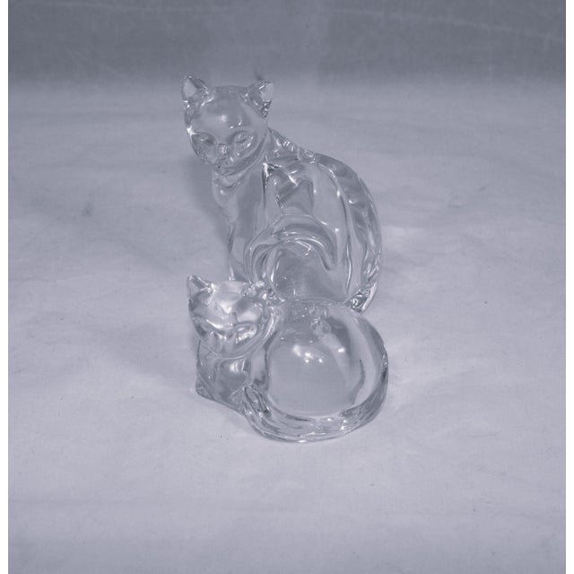 Vintage Lenox Crystal Sitting Cats Clear Salt and Pepper Shakers These vintage salt and pepper shakers were made in the...