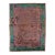 Antique Chinese Art Deco Rug - Plum & Jade Green Floral Wool 9x12 For Sale