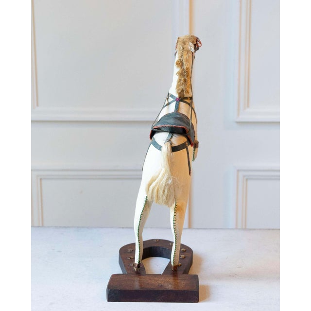 Textile French Decorative Horse in Moleskin with Saddle and Harness, 20th Century For Sale - Image 7 of 12