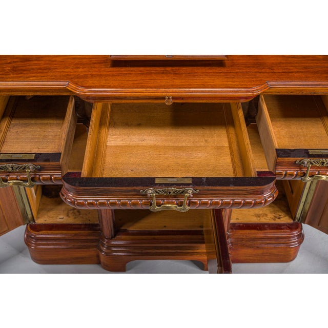Neo-Baroque German Buffet Cabinet in Walnut & Mahogany, 1890s For Sale - Image 13 of 18