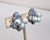 Mid-Century Modern Vintage Verified Delizza & Elster Blue Givre Rhinestone & Baby Blue Dangle Beads Clip Earrings-2 Pieces For Sale - Image 3 of 9