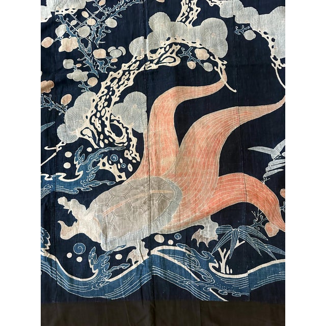 Antique Large Japanese Futon Cover with Resist Yuzen Dye For Sale - Image 18 of 18