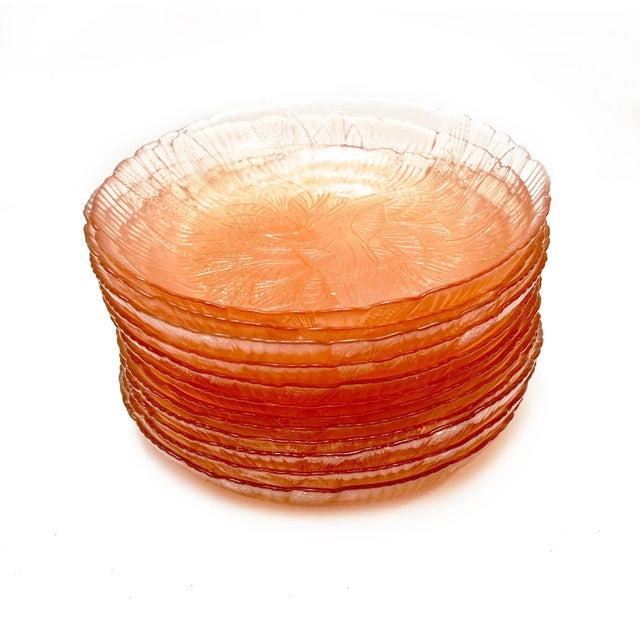 Vintage Arcoroc Canterbury Pink French Floral Coupe Soup Bowls - 12 Pieces For Sale - Image 4 of 4