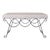 Panoplie Iron Double Loop Bench, Linen Check For Sale