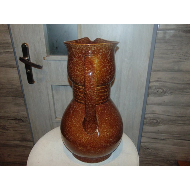 Vintage Polish Ceramic Vase For Sale - Image 3 of 6
