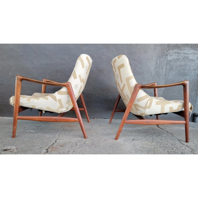 Mid-Century Modern Pair Teak Danish Modern Lounge Chairs by Adopf Relling & Rolf Rastad For Sale - Image 3 of 11