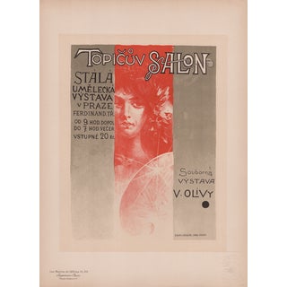 Václav Oliva, Topičův Salon from Les Maîtres de L'Affiche, 1897, Original Lithograph For Sale