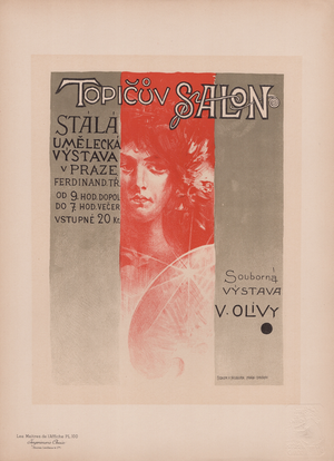 Václav Oliva, Topičův Salon from Les Maîtres de L'Affiche, 1897, Original Lithograph