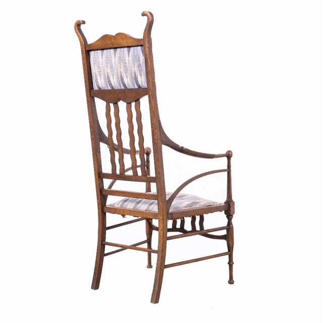 Arts and Crafts Walnut Armchair from J. S. Henry, 1890s For Sale - Image 3 of 9