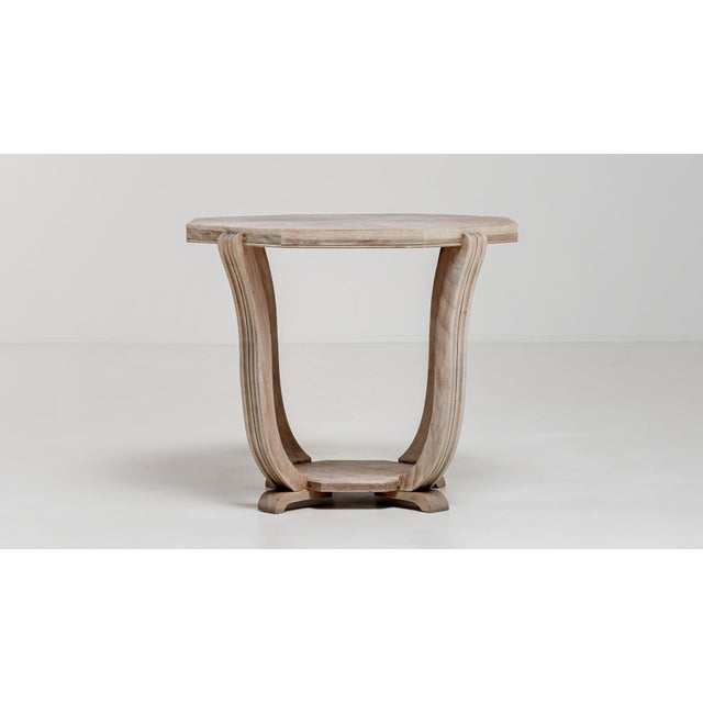 Wood 1920s Oak Art Deco Octagonal Coffee Table For Sale - Image 7 of 12