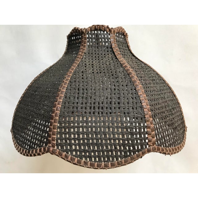 1970s Pendant Light in Woven Thick Threads, 1970s For Sale - Image 5 of 17