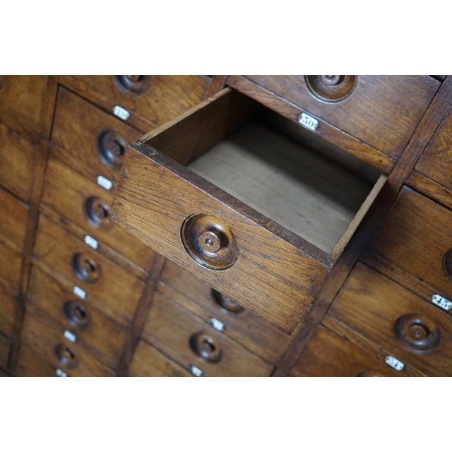 Large English Oak Apothecary Cabinet, 1920s For Sale - Image 18 of 18