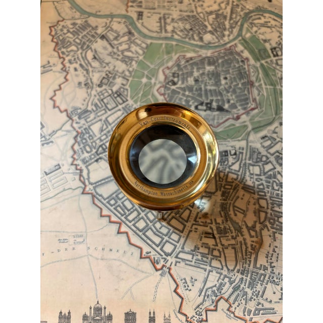 English 1990s Brass Nautical Map Magnifying Glass by Van Cort Instruments For Sale - Image 3 of 5