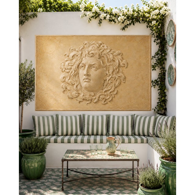 Not Yet Made - Made To Order Atelier Aria Lumae Wilhelm Zahn Style Pompeian Medusa Gorgoneion Trompe lOeil Relief Fine Art Gallery Board Print 30 X 20 For Sale - Image 5 of 18