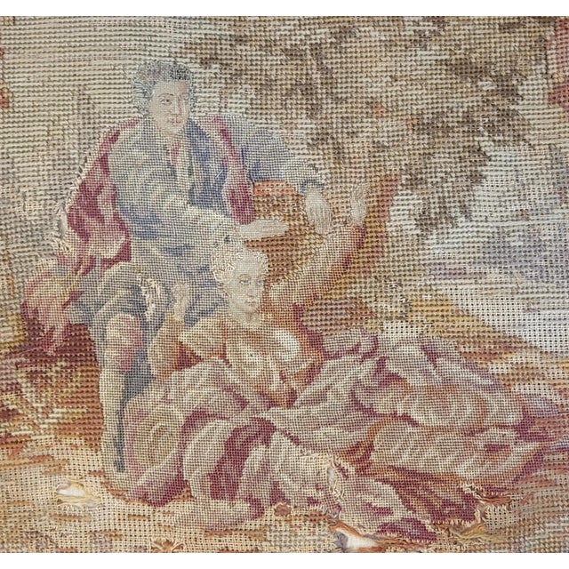 Fine Antique Ca1900 French Small Stool Tapestry Covering For Sale - Image 10 of 11